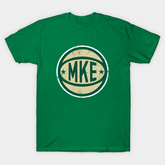 Milwaukee Retro Ball - Green T-Shirt by KFig21